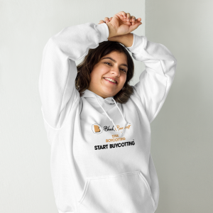 BLACK BUYCOTT™ MOVEMENT Unisex Hoodie White